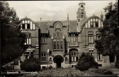 Ak Steenwijk Overijssel, Gemeentehuis