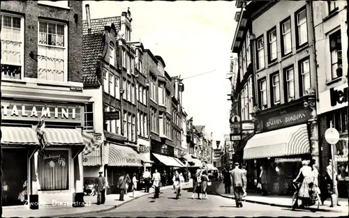 Ak Zwolle Overijssel Niederlande, Diezerstraat, Biscuits, Bonbons, Geschäfte, Gero