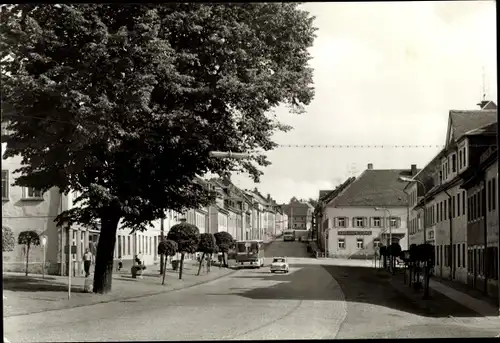 Ak Sayda im Erzgebirge, Ernst-Thälmann-Straße, Bus