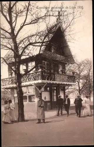 Ak Liège Lüttich Wallonien, Exposition Universelle 1905, Pavillon Breyer