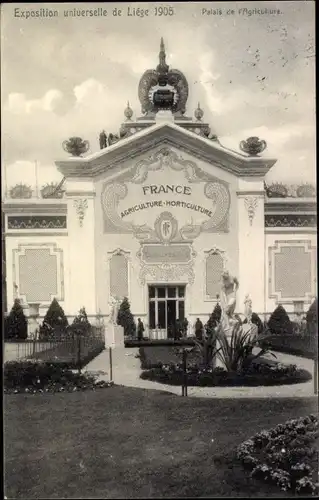 Ak Liège Lüttich Wallonien, Exposition Universelle 1905, Palais de l'Agriculture