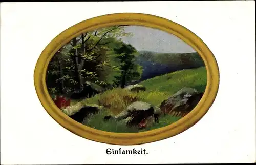 Künstler Ak Einsamkeit, Landschaft