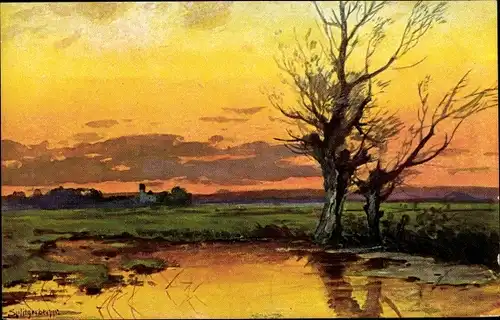 Künstler Ak Splitgerber, Landschaft