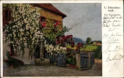 Künstler Ak Schneidenbach, C., Der Rosengarten