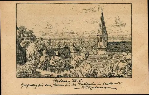 Künstler Ak Kallmorgen, Fr., Badisches Dorf