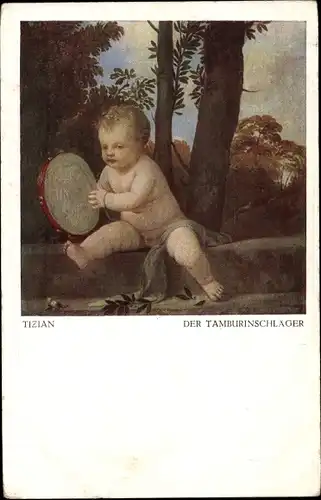 Künstler Ak Tizian, Der Tamburinschläger