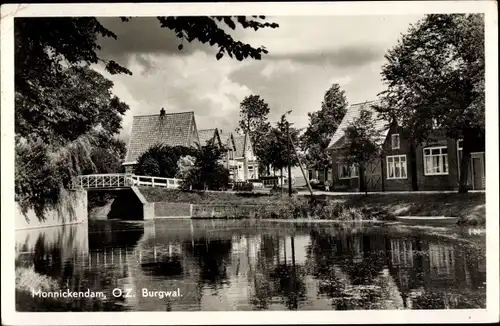 Ak Monnikendam Waterland Nordholland Niederlande, O. Z. Burgwal