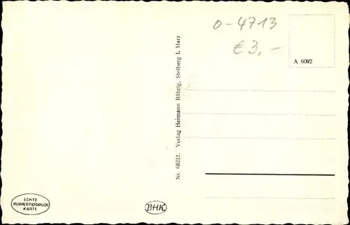 Ak Stolberg im Harz, Panorama