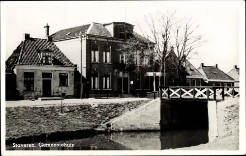 Ak Staveren Stavoren Friesland Niederlande, Gemeentehuis, Hotel Restaurant De Vrouwe van Stavoren