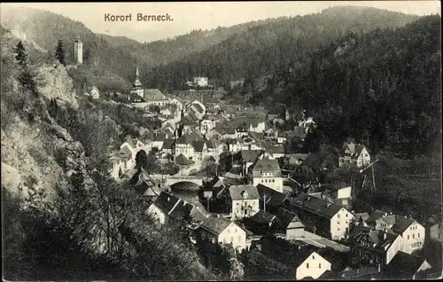 Ak Bad Berneck im Fichtelgebirge Bayern, Blick auf den Ort