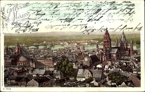 Ak Mainz am Rhein, Panorama
