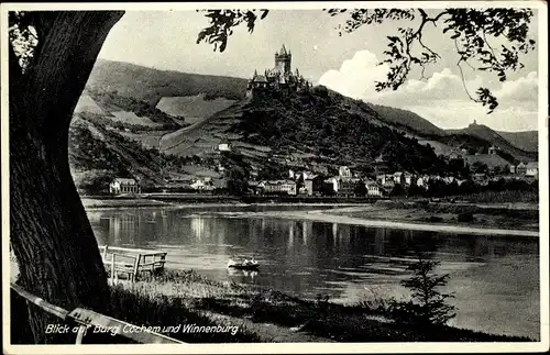 Ak Cochem an der Mosel, Burg Cochem und Winnenburg