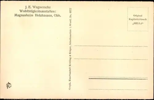 Ak Holzhausen Igling in Oberbayern, J. E. Wagnersche Wohltätigkeitsanstalt Magnusheim, In der Schule