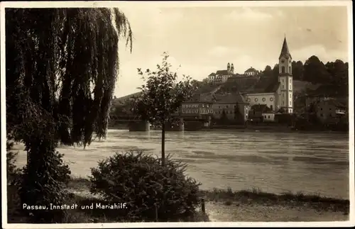 Ak Passau in Niederbayern, Innstadt und Mariahilf