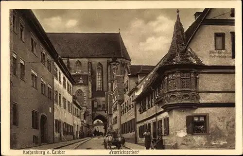 Ak Rothenburg ob der Tauber Mittelfranken, Feuerleinserker