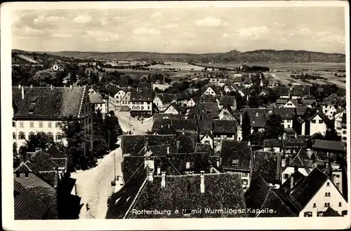 Ak Rottenburg am Neckar, Panorama mit Wurmlinger Kapelle, Sankt Remigius Kapelle