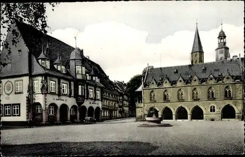 Ak Goslar am Harz, Kaiser-Worth und Rathaus