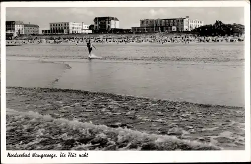 Ak Nordseebad Wangeroog Wangerooge in Ostfriesland, Die Flut naht, Strandszene