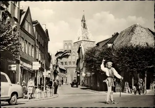 Ak Mölln im Herzogtum Lauenburg, Marktstraße und Rathaus, Till Eulenspiegel