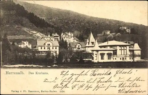 Ak Bad Herrenalb im Schwarzwald, Kurhaus