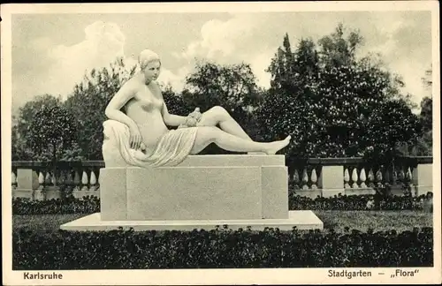 Ak Karlsruhe in Baden, Stadtgarten, Flora