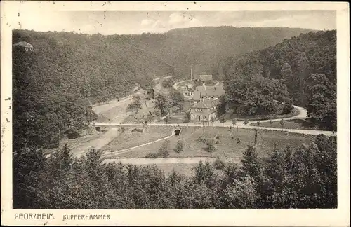 Ak Pforzheim im Schwarzwald, Kupferhammer, Panorama