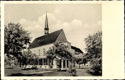 Ak Nonnenweier Schwanau in Baden, Ev. Diakonissenhaus, Kapelle mit Feierabendhaus