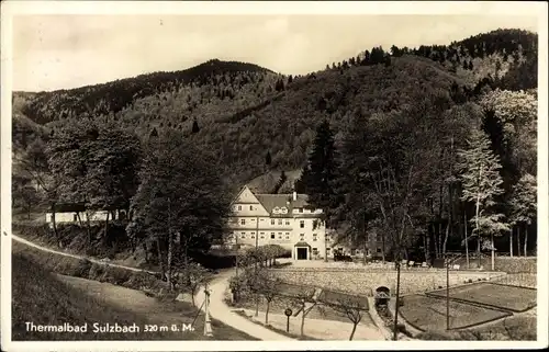Ak Sulzbach Lautenbach im Renchtal Schwarzwald, Thermalbad