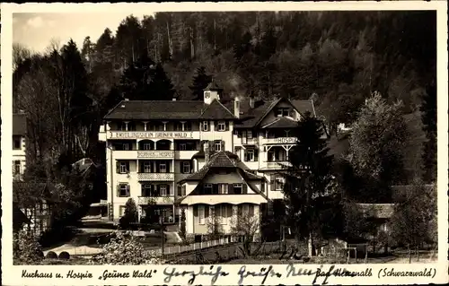 Ak Bad Herrenalb im Schwarzwald, Kurhaus u. Hospiz Grüner Wald