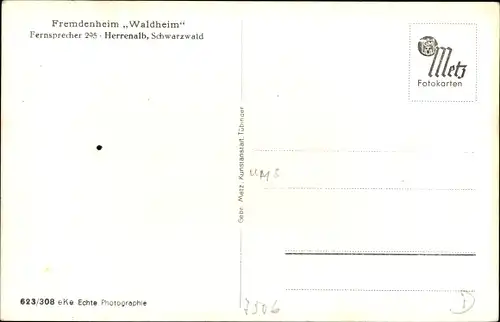 Ak Bad Herrenalb im Schwarzwald, Fremdenheim Waldheim