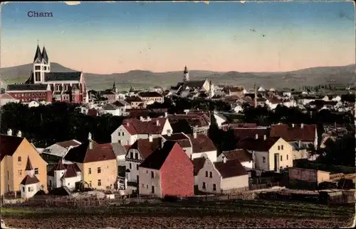 Ak Cham in der Oberpfalz, Panorama
