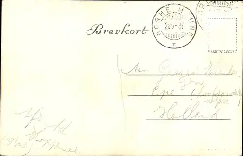 Ak Fjaerland Norwegen, Blick auf den Ort, Dampfer, Sogn