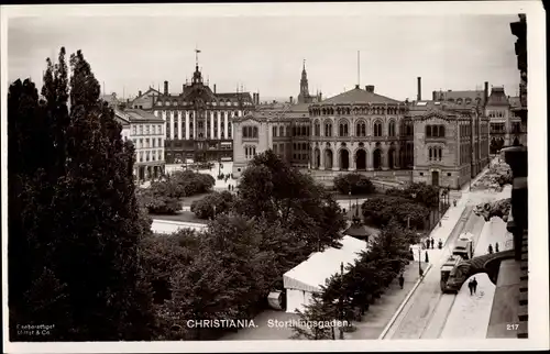 Ak Kristiania Christiania Oslo Norwegen, Storthingsgaden