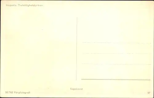 Ak Uppsala Schweden, Trefaldighetskyrkan