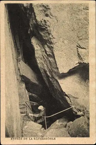 Ak Berdorf Luxemburg, La Petite Suisse Luxembourgeoise, Entree de la Räuberhöhle