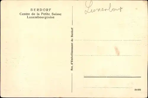 Ak Berdorf Luxemburg, La Petite Suisse Luxembourgeoise, Entree de la Räuberhöhle