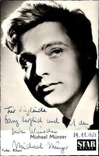 Ak Schauspieler Michael Münzer, Portrait, Autogramm