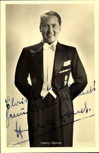 Ak Schauspieler Harry Gondi, Portrait, Autogramm