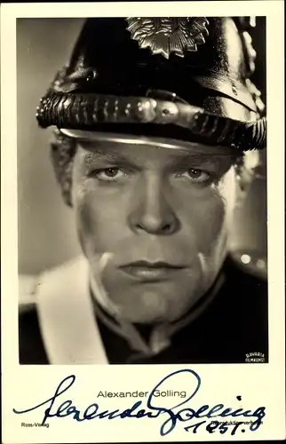 Ak Schauspieler Alexander Golling, Portrait, Autogramm