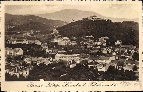 Ak Brașov Brassó Kronstadt Rumänien, Totalansicht