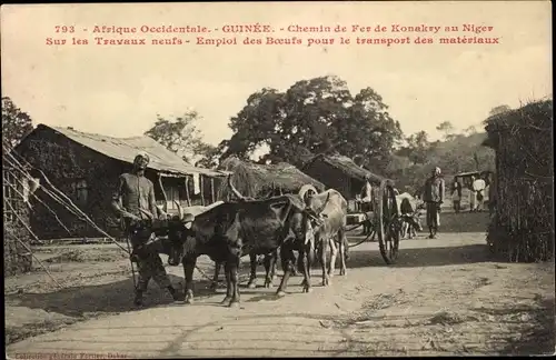 Ak Guinea, Chemin de Fer de Konakry au Niger, sur les Travaux neufs