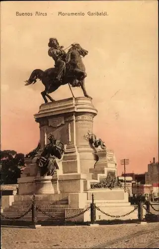 Ak Buenos Aires Argentinien, Monumento Garibaldi