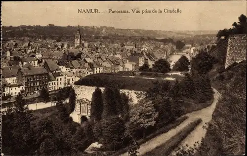 Ak Namur Wallonien, Panorama, vue prise de la citadelle