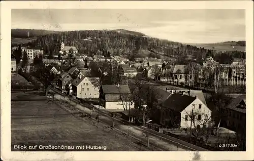 Ak Großschönau in der Oberlausitz Sachsen, Ortspartie, Hutberg