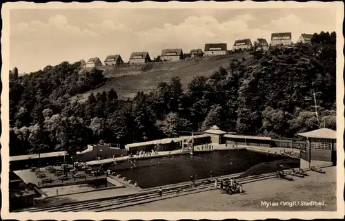 Ak Mylau Reichenbach im Vogtland, Stadtbad