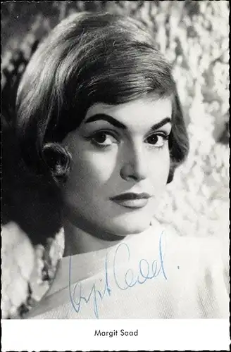 Ak Schauspielerin Margit Saad, Portrait, Autogramm