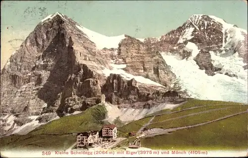 Ak Kanton Bern, Berner Oberland, Kleine Scheidegg, Eiger, Mönch
