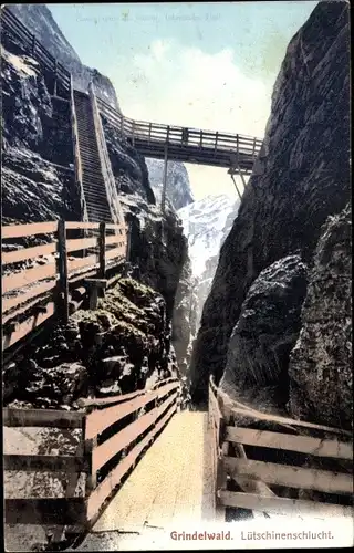 Ak Grindelwald Kanton Bern, Lutschinenschlucht