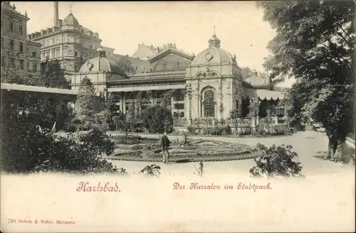 Ak Karlovy Vary Karlsbad Stadt, Der Kursalon im Stadtpark