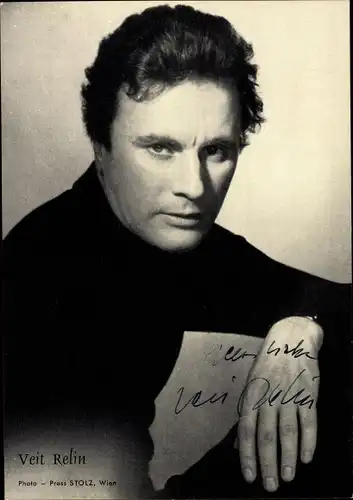 Ak Schauspieler Veit Relin, Portrait, Autogramm